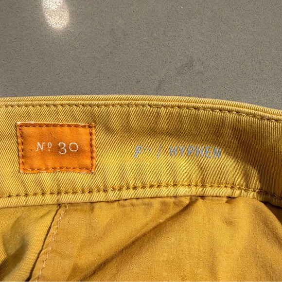 Anthropologie Pilcro Mustard Yellow Hyphen Straight Preppy Chino Pants Size 30 - Picture 5 of 6
